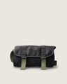 Bolso Crossbody Doble Broche,NEGRO