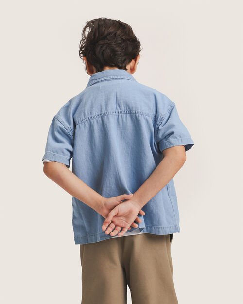 Camisa Azul Fit Relaxed