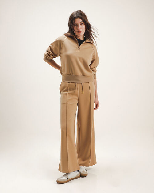 Jogger Caf&eacute; Wide Leg