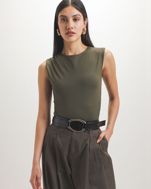 Body Verde Cuello Redondo