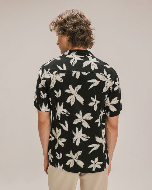 Camisa Satinada Flores