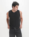 Playera Beige Sin Mangas,NEGRO