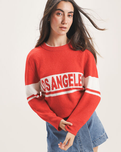 Suéter Rojo Con Diseño