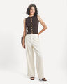 Jeans Wide Leg Marino,CRUDO