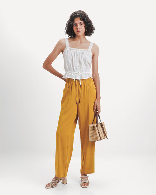 Pantal&oacute;n Straight Amarillo