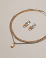 Set Collar Y Aretes Gota,DORADO