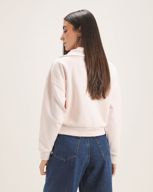 Sudadera Rosa Cerrada