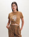 Playera Caqui Regular,KAKHI