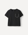 Playera Negra Pocket,NEGRO