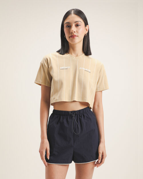Playera Cropped Deportiva