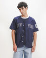 Playera Beige B&eacute;isbol,AZUL MARINO