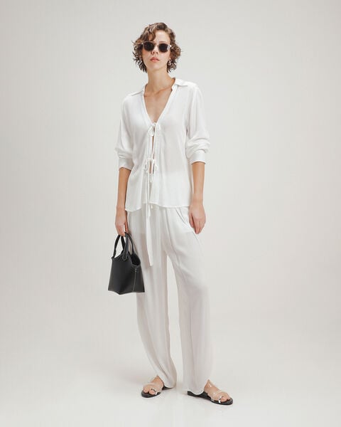 Camisa Blanca Lazos