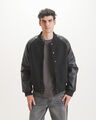 Chamarra Bomber Beige,NEGRO