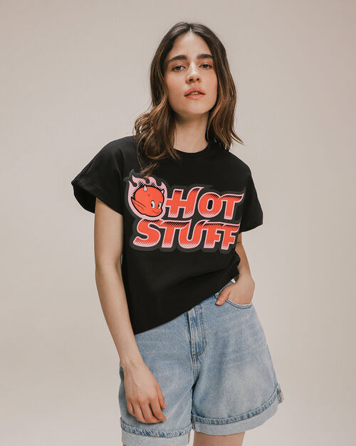 Playera Negra Hot Stuff
