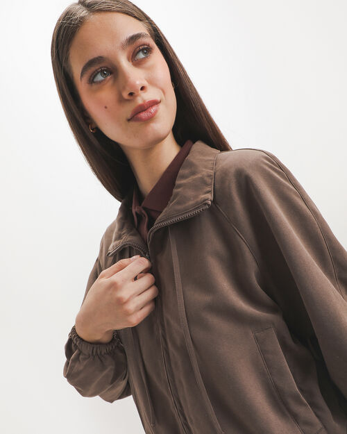 Chamarra Zipper Met&aacute;lico