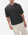 Playera Cropped Blanco,NEGRO