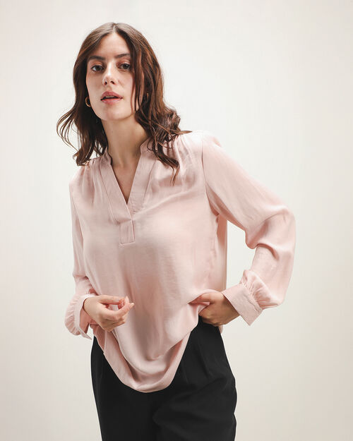 Blusa Rosa Satinada