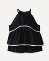 Blusa Tejida Halter,NEGRO