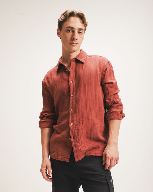 Camisa Manga Larga Naranja