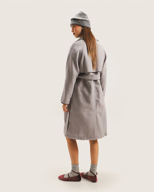 Abrigo Solapa Gris