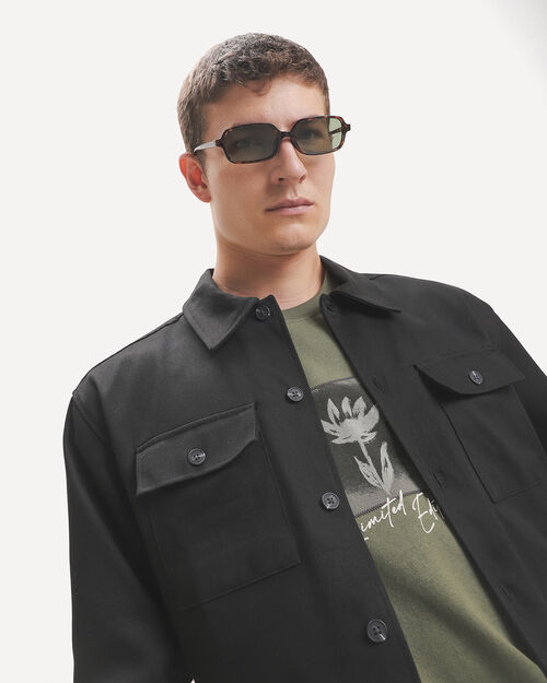 Sobrecamisa Negra Relaxed