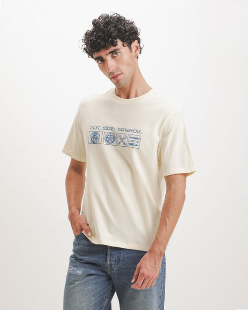 Playera Beige Gr&aacute;fico