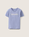 Playera Beige Texto Love,AZUL P1