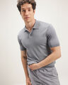 Polo Fit Regular Beige,AZUL ACERO
