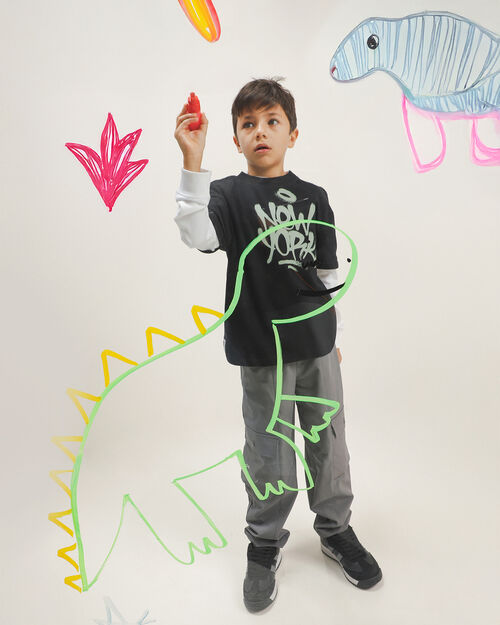 Pantal&oacute;n Gris Fit Balloon