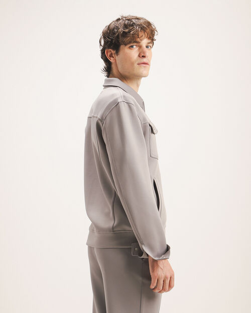 Chamarra Gris Fit Relaxed