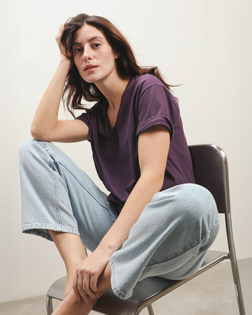 Playera Morada Relaxed