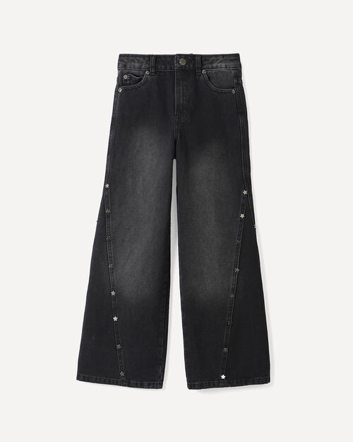 Jeans Wide Leg Negro