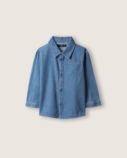 Camisa Manga Larga Azul