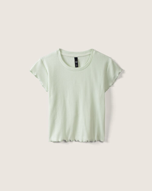 Playera Verde Con Volantes
