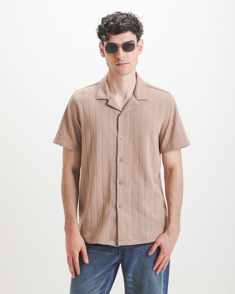 Camisa Caf&eacute; Textura