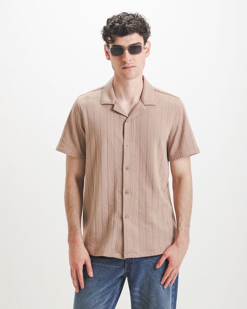 Camisa Caf&eacute; Textura