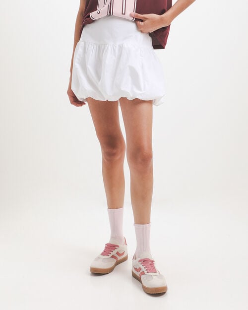 Falda Blanca Volantes