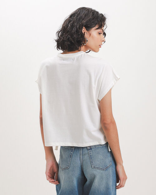 Playera Blanca Cropped
