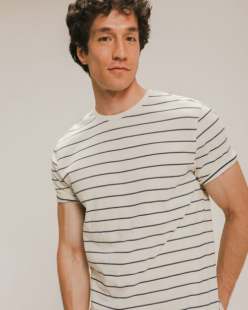 Playera Manga Corta Beige