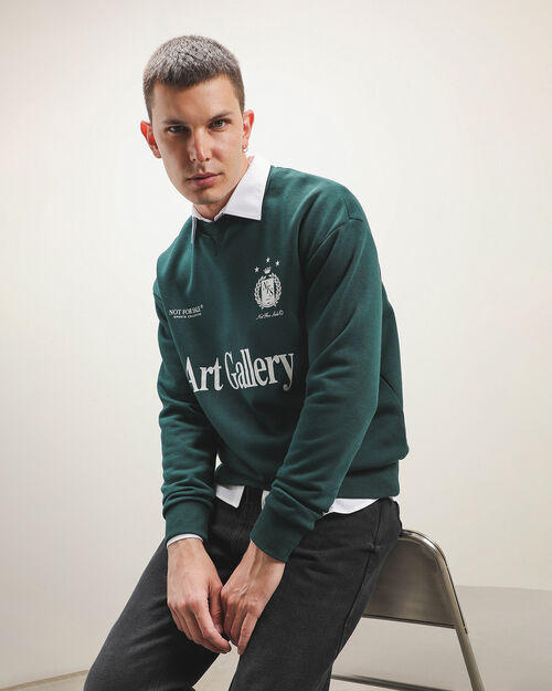 Sudadera Verde Estampada
