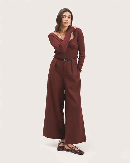 Pantal&oacute;n Rojo Wide Leg