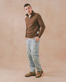 Jeans Fit Loose Cargo,AZUL CIELO