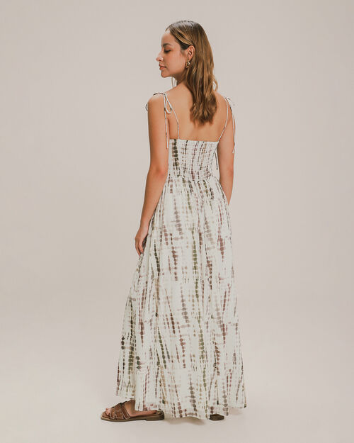 Vestido Midi Botones Blanco
