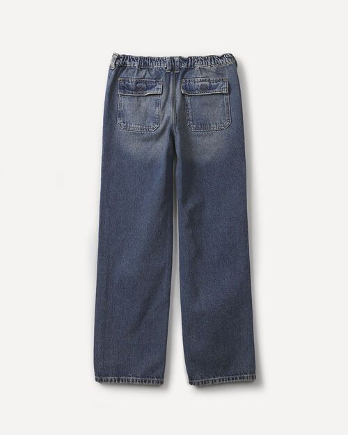 Jeans Fit Wide Leg Azul