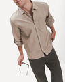 Camisa Textura Caf&eacute;,CAFE CLARO