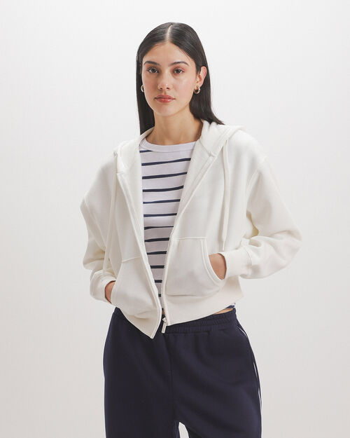 Sudadera Blanca Con Gorro