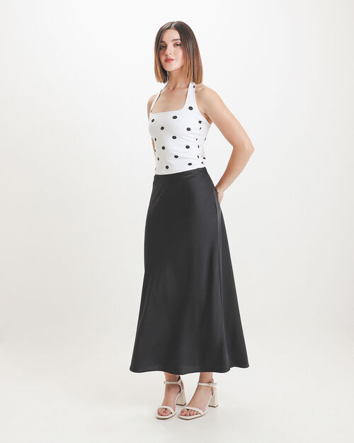 Falda Negra Midi