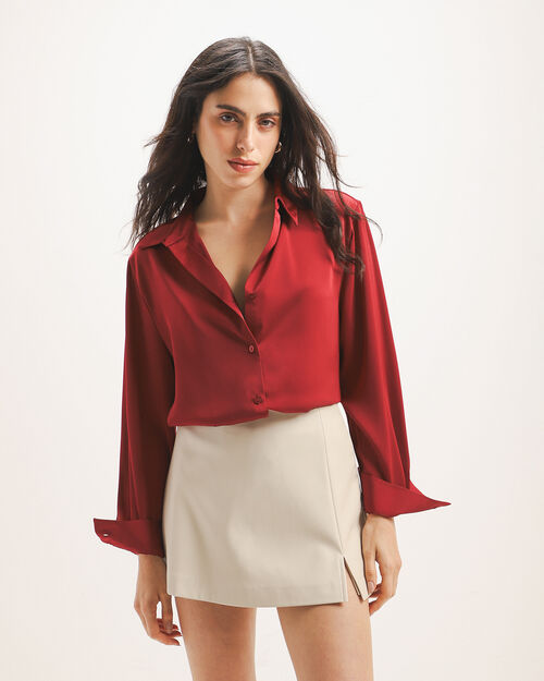 Camisa Manga Larga Roja