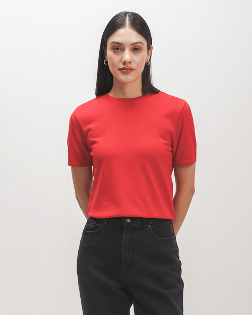 Top Rojo Tejido