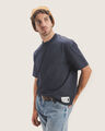 Playera Oversize Manga Corta,AZUL MARINO
